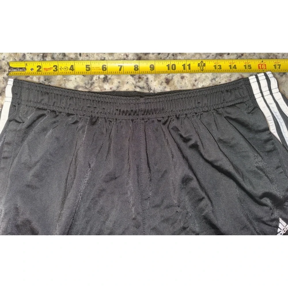Adidas Dazzle Climalite Swishy Pants Men's XL Black White Stripe Shiny Y2K Style